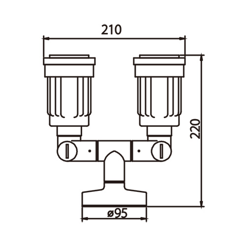 External lighting two heads wall lamps E27 PAR38 bulb not included 2.jpg