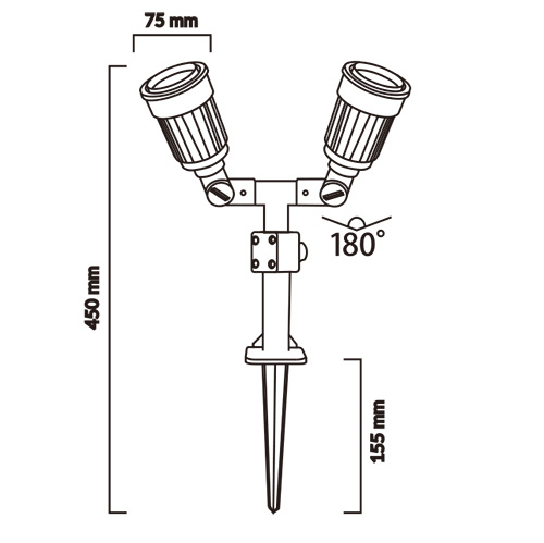 Garden lights outdoor twins lamps E27 PAR38 Bulb 1.jpg