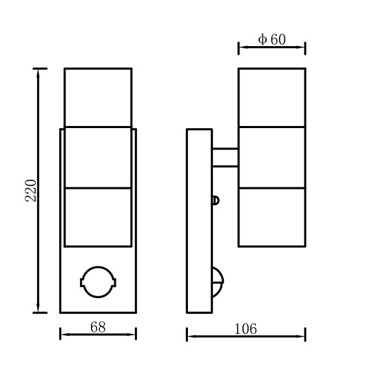 Outdoor wall lamps aluminum with PIR sensor 1.jpg