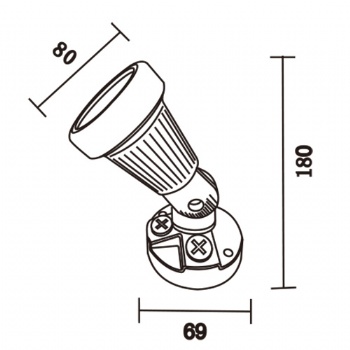 GU10 wall light fixture rotate head bulb not included