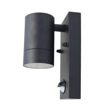 Outdoor wall light fixture with sensor PIR
