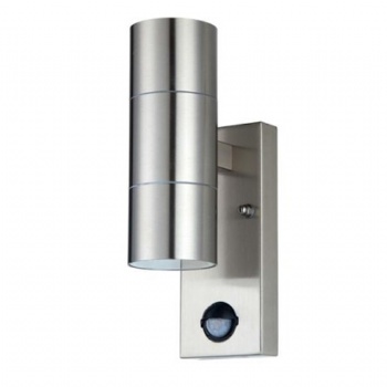 Outdoor wall lamps stainless steel with PIR sensor