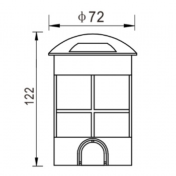 Led Stainless steel underground lighting 2 window Dia 42/52/62/72